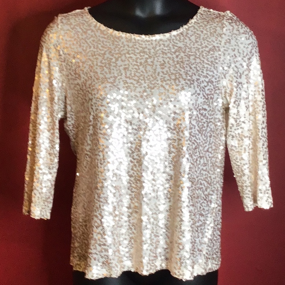 CALVIN KLEIN SEQUINED TOP SIZE L